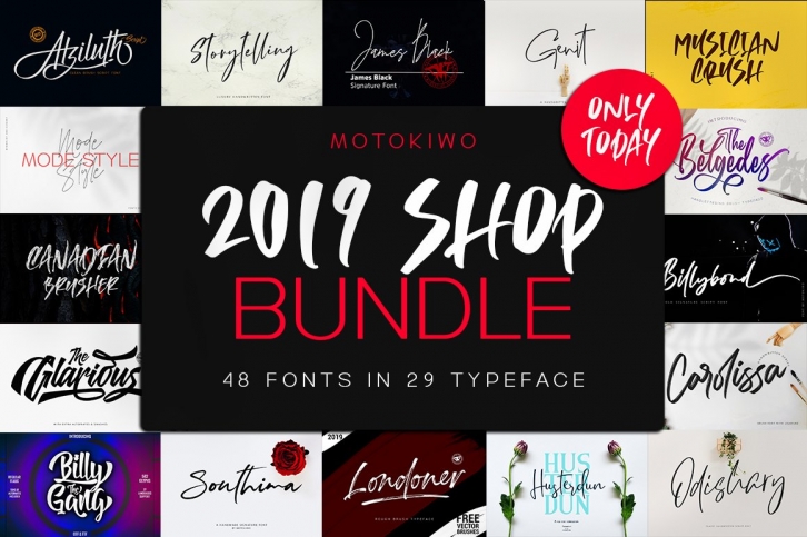 Motokiwo 2019 Shop Bundle! Font Download