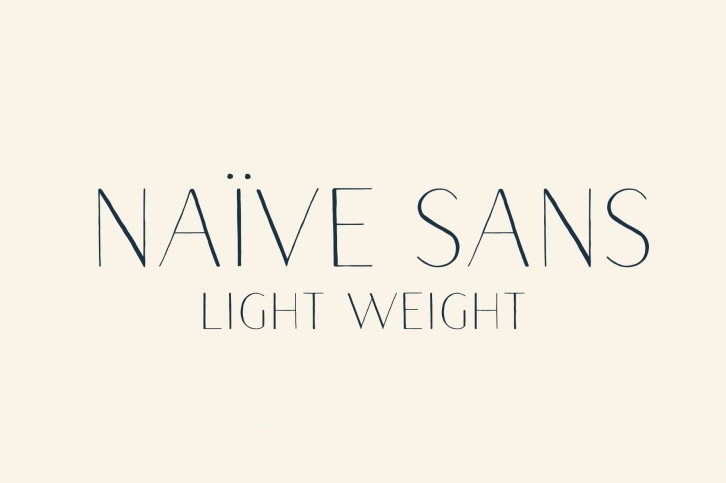 Naive Sans (Light weight) Font Download