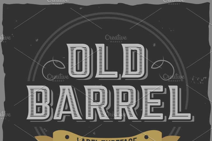 Vintage label typeface Old Barrel Font Download