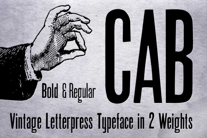 CAB Letterpress font Font Download