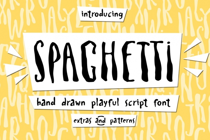 Spaghetti cute playful font  Extras Font Download