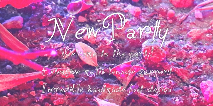 NewParty, a loose outlined font Font Download
