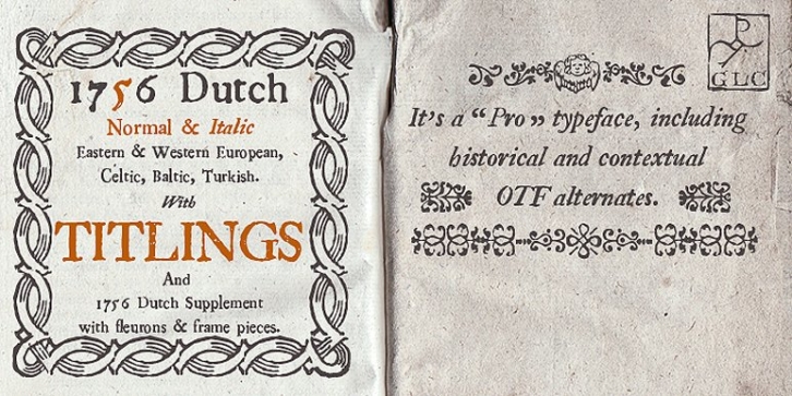 1756 Dutch family PRO OTF Font Download