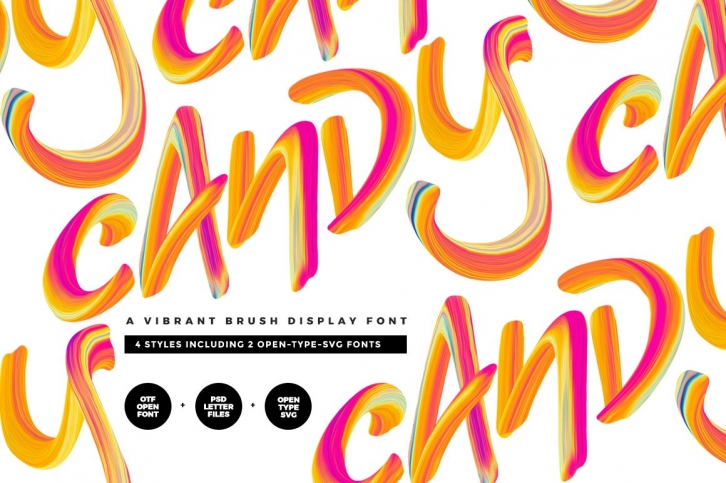 Candy Display Script + SVG Font Download