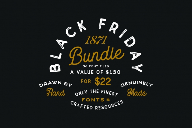 1871 Black Friday Bundle! Font Download