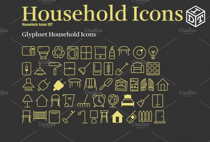 Household Icons+Web(Free) Font Download