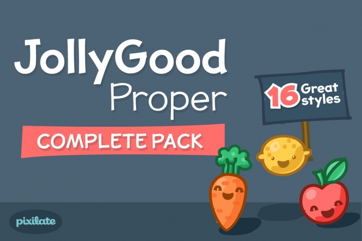 JollyGood Proper- Hand drawn family Font Download