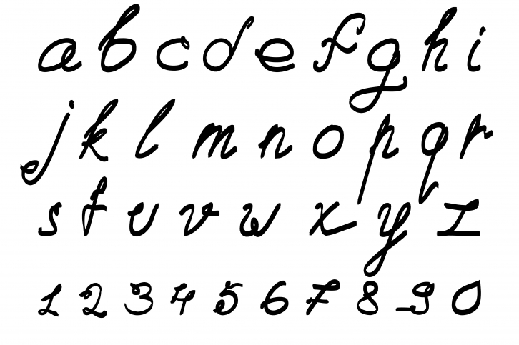 Calligraphic vector font. Handdrawn. Font Download