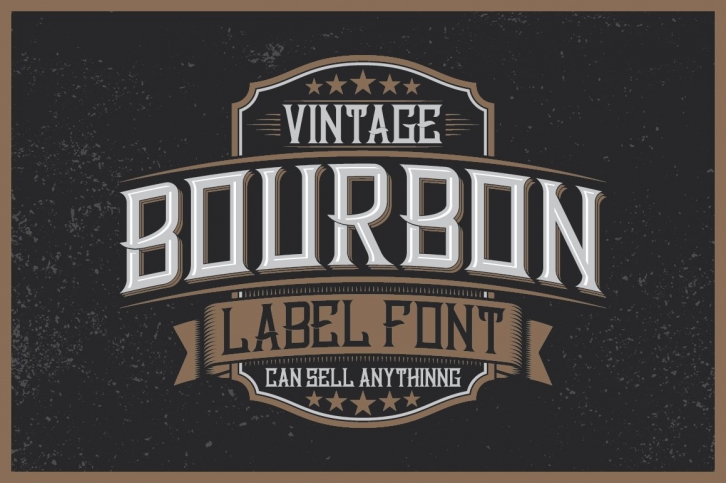Bourbon Label typeface Font Download