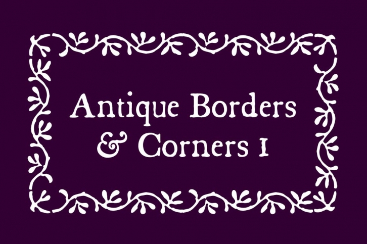 Antique Borders  Corners 1 Font Download
