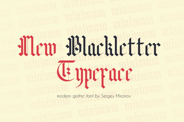 New Blackletter Typeface font. Font Download