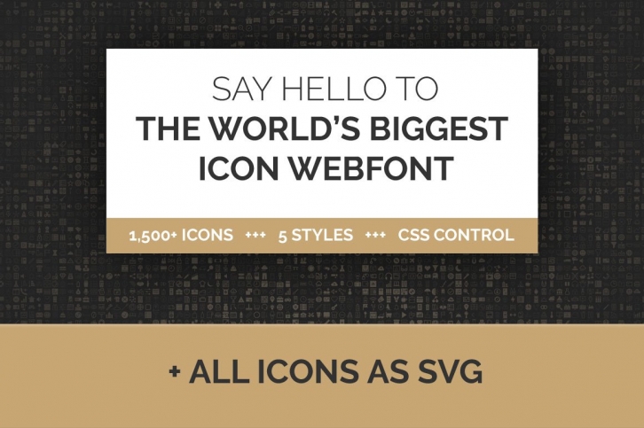 1500+ Icon Webfont in 5 Styles + SVG Font Download