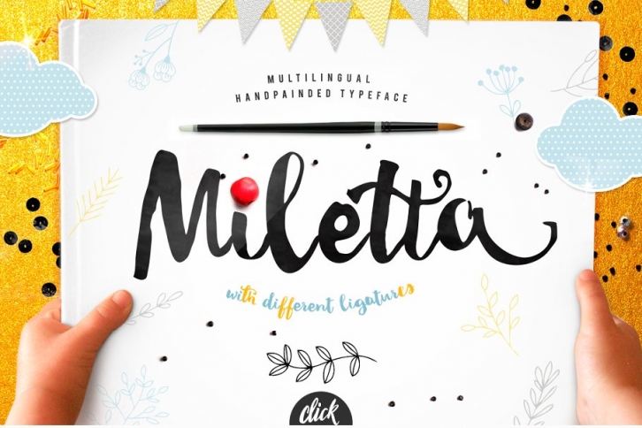 Miletta typeface with ligatures Font Download