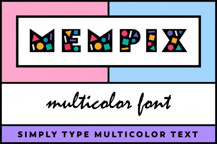 Mempix Multicolor SVG Font Download