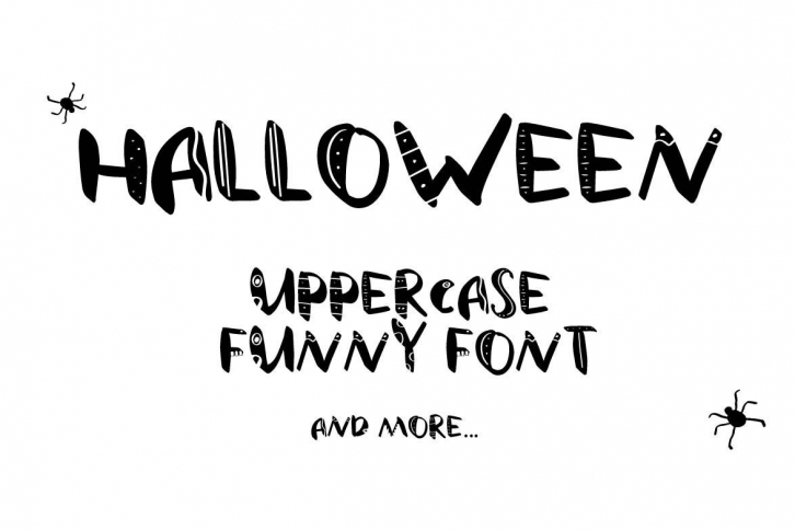 Funny uppercase font. And doodles. Font Download