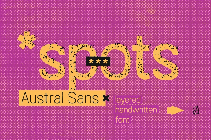 Austral Sans Spots Font Download