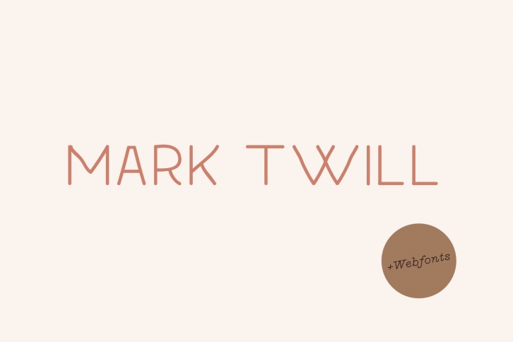 Mark Twill (+webfonts) Font Download