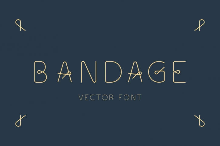 Vector. Bandage Font Download