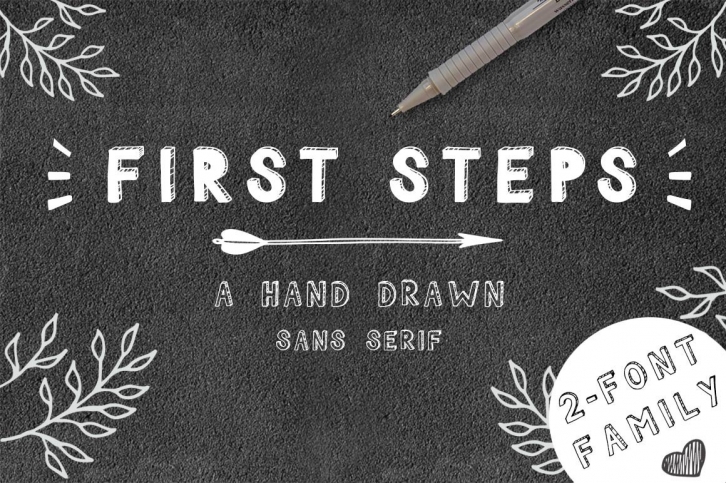 First Steps Hand Drawn Font Download