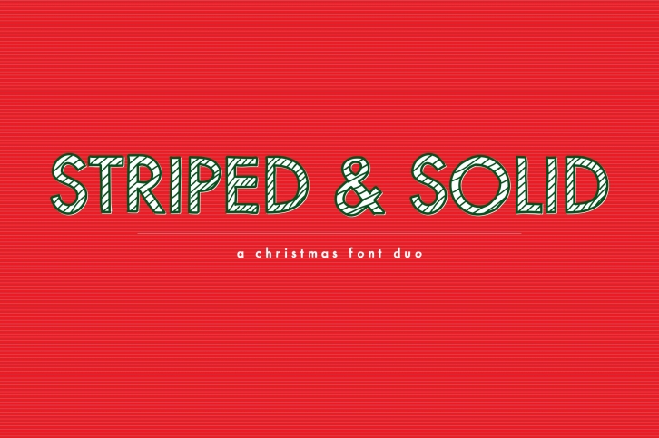 Striped  Solid—A Christmas Duo Font Download