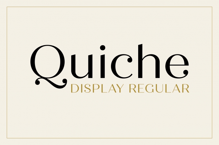 Quiche Display Regular Font Download