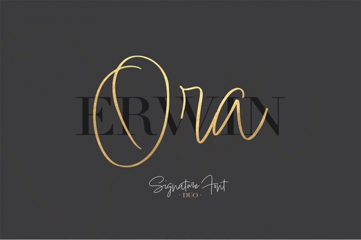 Ora Erwin : Signature Duo Font Download