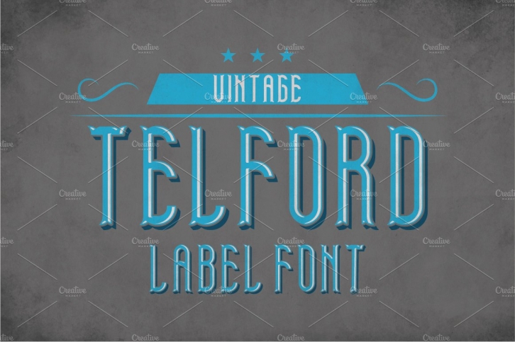 Telford Vintage Label Typeface Font Download