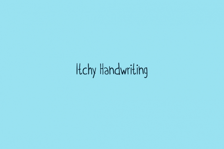Itchy Handwriting Font Download