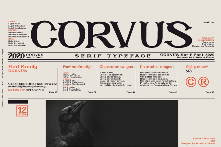 CORVUS Serif font Font Download