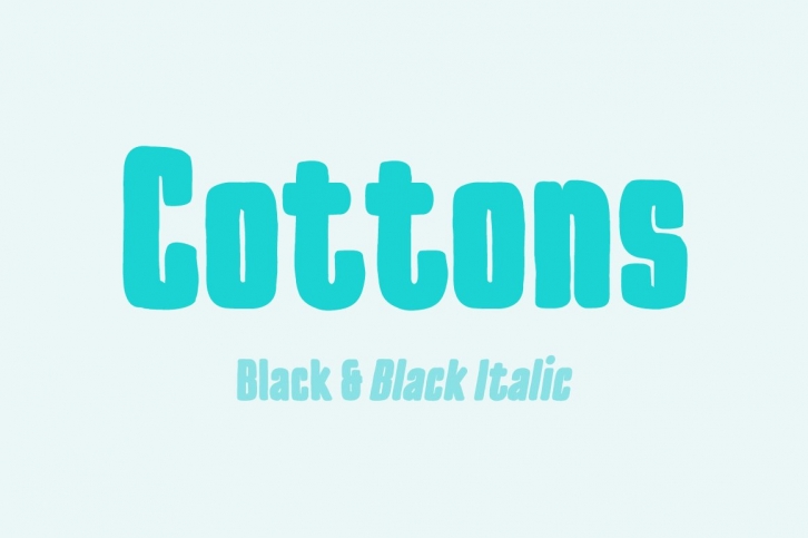 Cottons Black  Black Italic Font Download