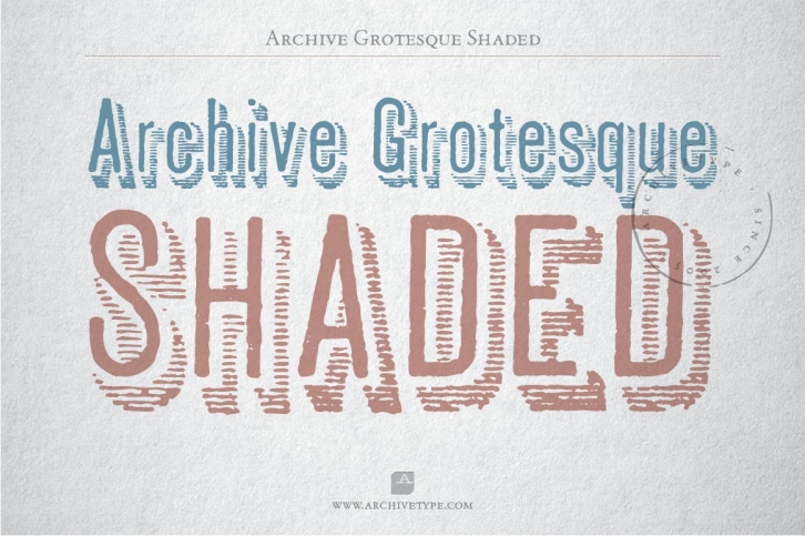 Archive Grotesque Shaded Font Download