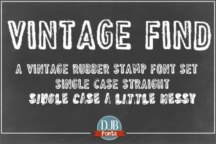Vintage Find Stamped Font Download