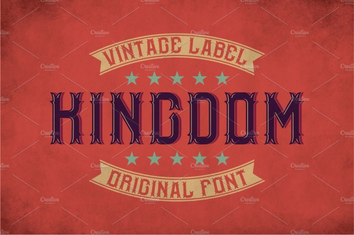 Kingdom Vintage Label Typeface Font Download