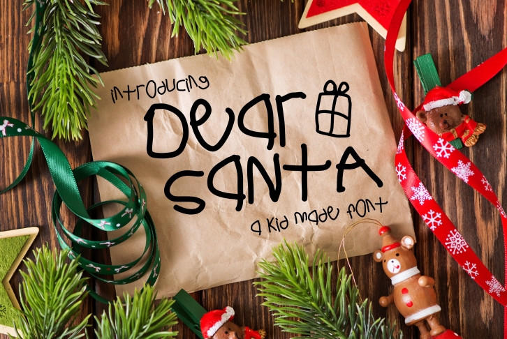 Dear Santa a Kid Made Font Download