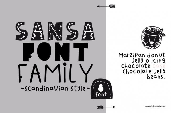 Sansa font family-8font-Scandinavian Font Download