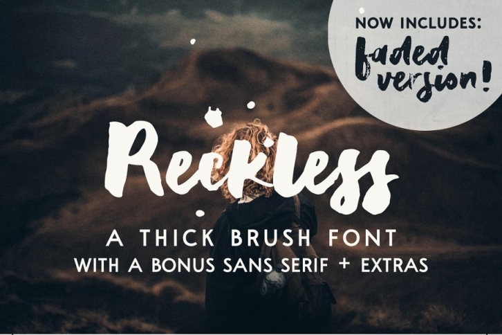 Reckless brush and sans font duo Font Download