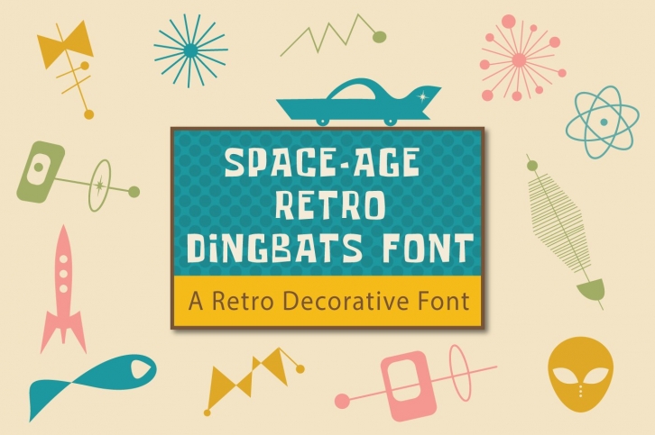 Space-Age Retro Dingbats Font Download