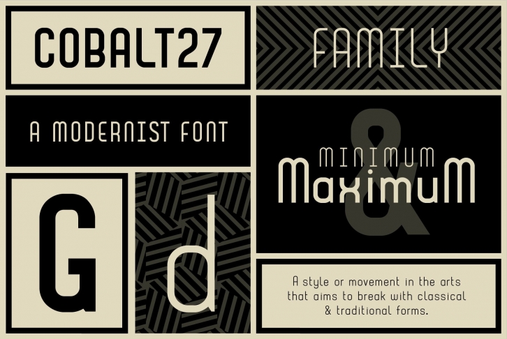 Cobalt 27 Modernist Family Font Download