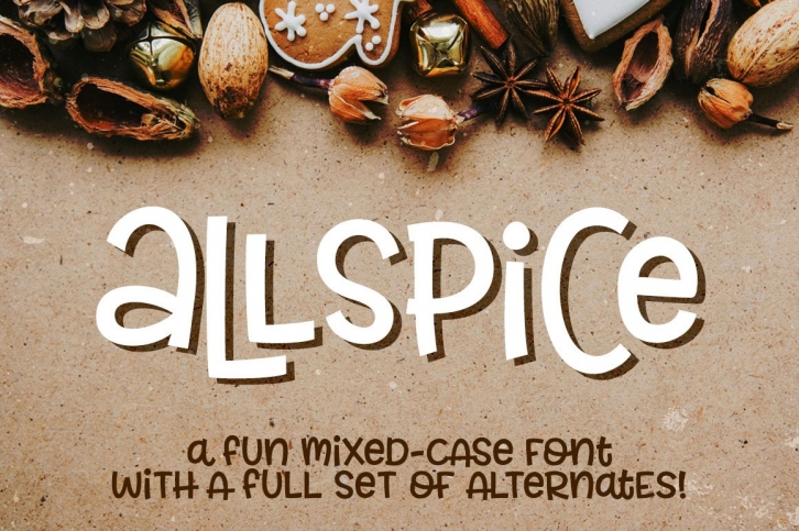 Allspice: a fun mixed-case font! Font Download