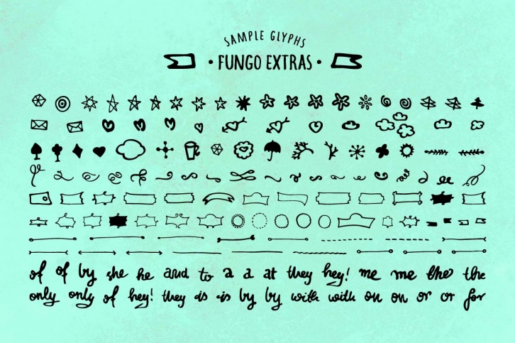 FUNGO EXTRAS (150 Glyphs) Font Download