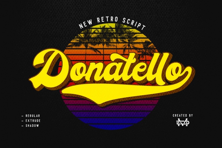 Donatello II new retro script Font Download