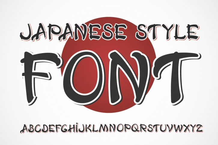 Japanese OTF vintage label font. Font Download