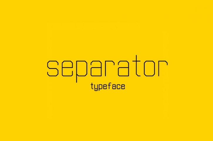 Separator typeface Font Download