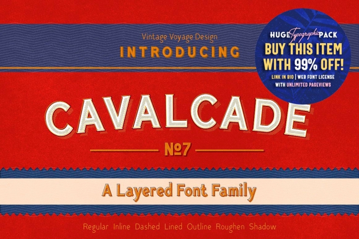 Cavalcade • Layered Font Download