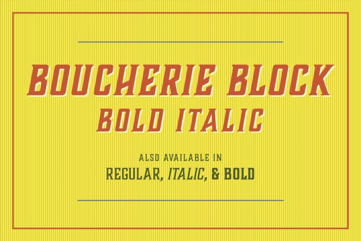 Boucherie Block Bold Italic Font Download