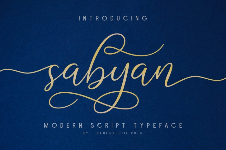 Sabyan // Modern Script Typeface Font Download
