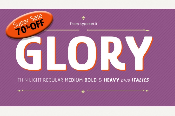 Glory- 13 fonts, ridiculous price Font Download