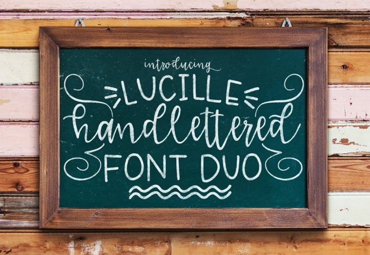 Lucille Hand Lettered Duo Font Download