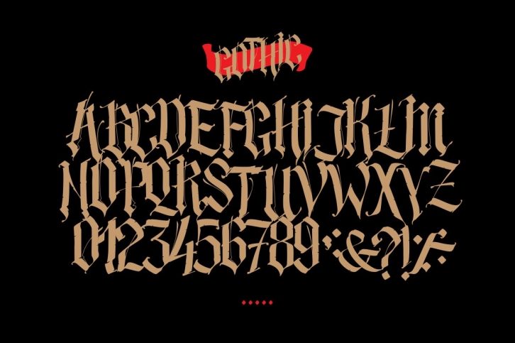 Gothic alphabet in vector! Font Download