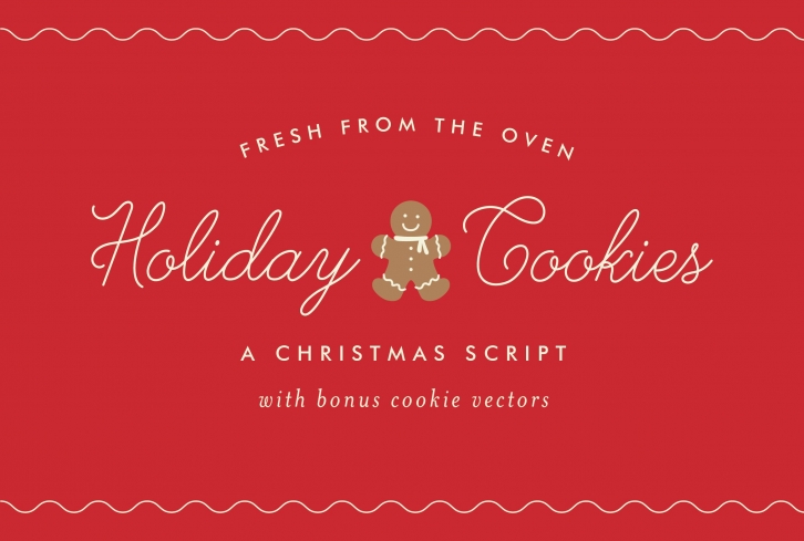 Holiday Cookies, A Christmas Script Font Download